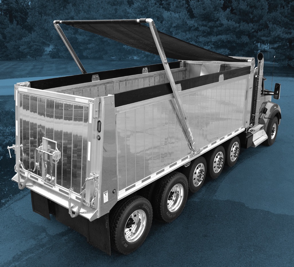 AeroForce 2-Spring Electric Front-to-Back Tarp System for Dump Trailers 102 wide, 41' - 45' long (BACKORDERED - LEAD TIME 1-2 WEEKS)