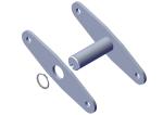 Roll-Rite (OEM) 47960 Bracket, 3 Sp Knuckle pin w/ stop plate for SS pvt, mtr end