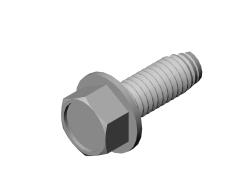 Agri-Cover 10893 3/8" x 1" Zinc Plated Self-threading Hex Bolt w/ Washer