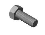 Agri-Cover 10901 3/8 x 1 Zinc Plated Hex Bolt