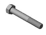 Agri-Cover 10906 3/8 x 2-1/2 Zinc Plated Hex Bolt